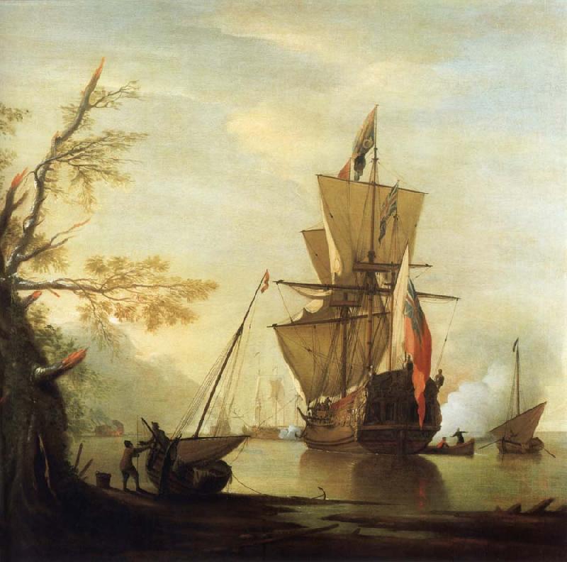 Monamy, Peter Stern view of the Royal Caroline oil painting image